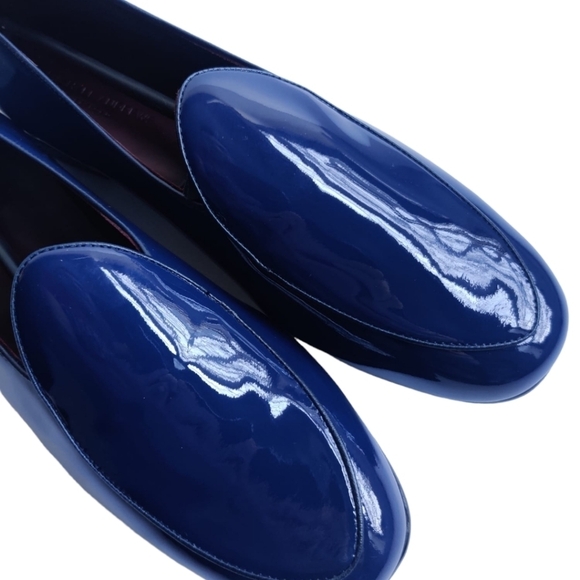 MICHAEL ANDREWS Men’s Blue Patent Belgian Slipper Loafers Sz 11 Shoes Old Money - Picture 9 of 13